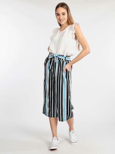 Pantaloni donna culotte a righe donna | eBay