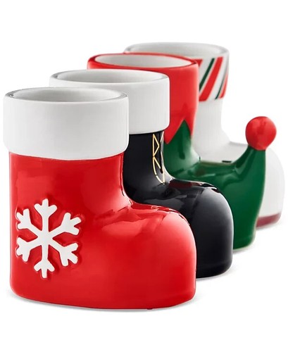 Holiday Lane 4 Stück Weihnachten Stiefelform Schnapsglas Set - Bild 2 von 8