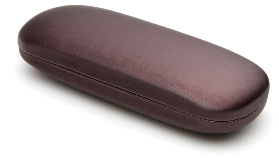 NUEVO Estuche para Anteojos Duros con Carcasa de Almeja Marrón con Paño de Limpieza de Microfibra Foto 4 de 4