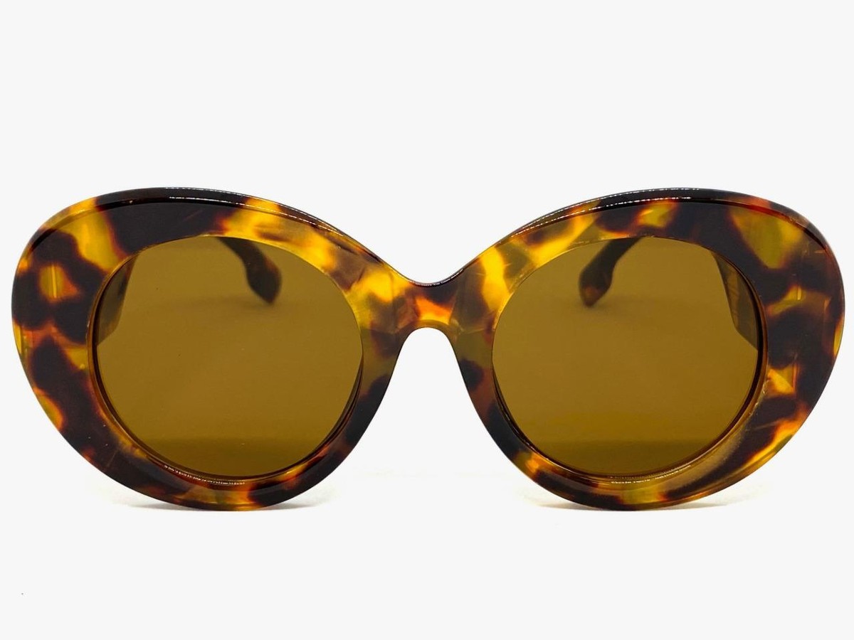 Round Oversized Gold Filigree and Tortoise Sunglasses Brown Lenses New Influx Cola Tort Female Round Sunglasses | Le Specs main image 4