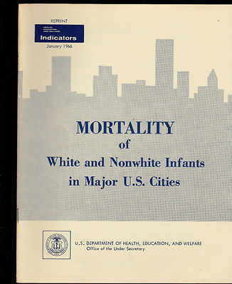 Mortality of White & Nonwhite Infants in Major US Cities 1966 Booklet
