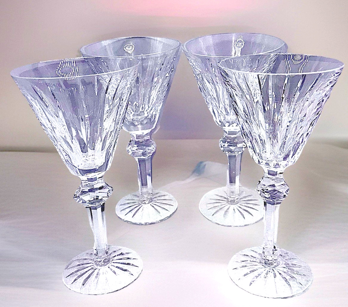 4 Shandon Waterford Crystal (Cut) Water Goblets 6 7/8
