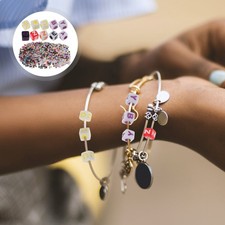 1 ensemble de perles amples multi-usages, perles de lettres, perles acryliques