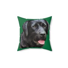 Labrador Retriever 'Rizzo' Spun Polyester Throw Pillow