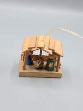 Christmas Ornament Mary, Joseph and Baby Jesus In A Manger