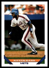 Kevin Bass 1993 Topps #672 New York Mets MLB READ FREE SHIPPING AutographDen