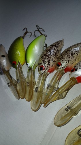 LOT of 8 CUSTOM Norman DD22 Crankbait SPLATER BACK CHART WHITE PURPLE SCALE USA - Picture 11 of 16