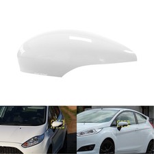 Weiß Spiegel Kappe Abdeckung Gehäuse Links Für Ford Fiesta VI CB1, CCN 2008-2017