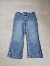River Island, woman's wide leg high waist jeans size 18. Short. L29. Brand new