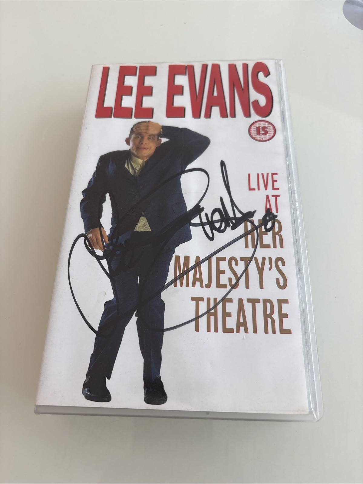 Lee Evans - Live At Her Majesty's Theatre - VHS Video Cassette Tape Signed!