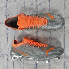 Puma Ultra 1.4 FG AG Soccer Cleats Men 10 Silver Orange MATRYXEVO Athletic Shoes