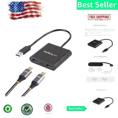 Enhance Your Workspace: StarTech USB-A to Dual HDMI Adapter for Windows 4K