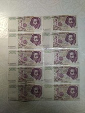 REPUBBLICA ITALIANA  - Lotto 10  Banconote LIRE 50.000 del 1992 -  Bernini
