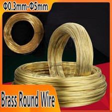 Brass Round Wire Bare Unplated  0.3mm - 5mm Diameter Jewelry Making / Wire Craft