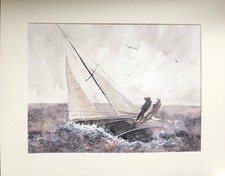 Sailing : Large Original Painting By Disabled Artist Sarah Johnson Johnson