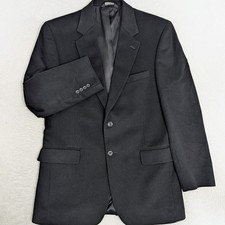 Jos A Bank 100 Cashmere Black Sport Coat Blazer Sz 39R Two Button Single Vent