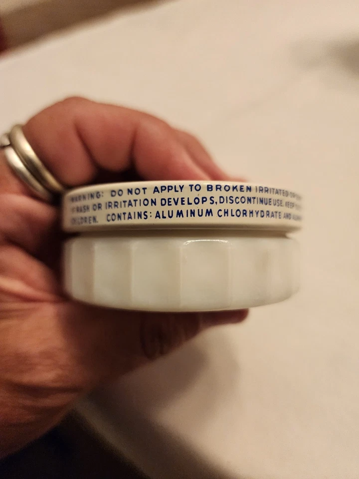 Arrid Extra Dry Anti-Perspirant Deodorant Cream .75oz  Empty Glass In Good Cond - Image 4 of 4