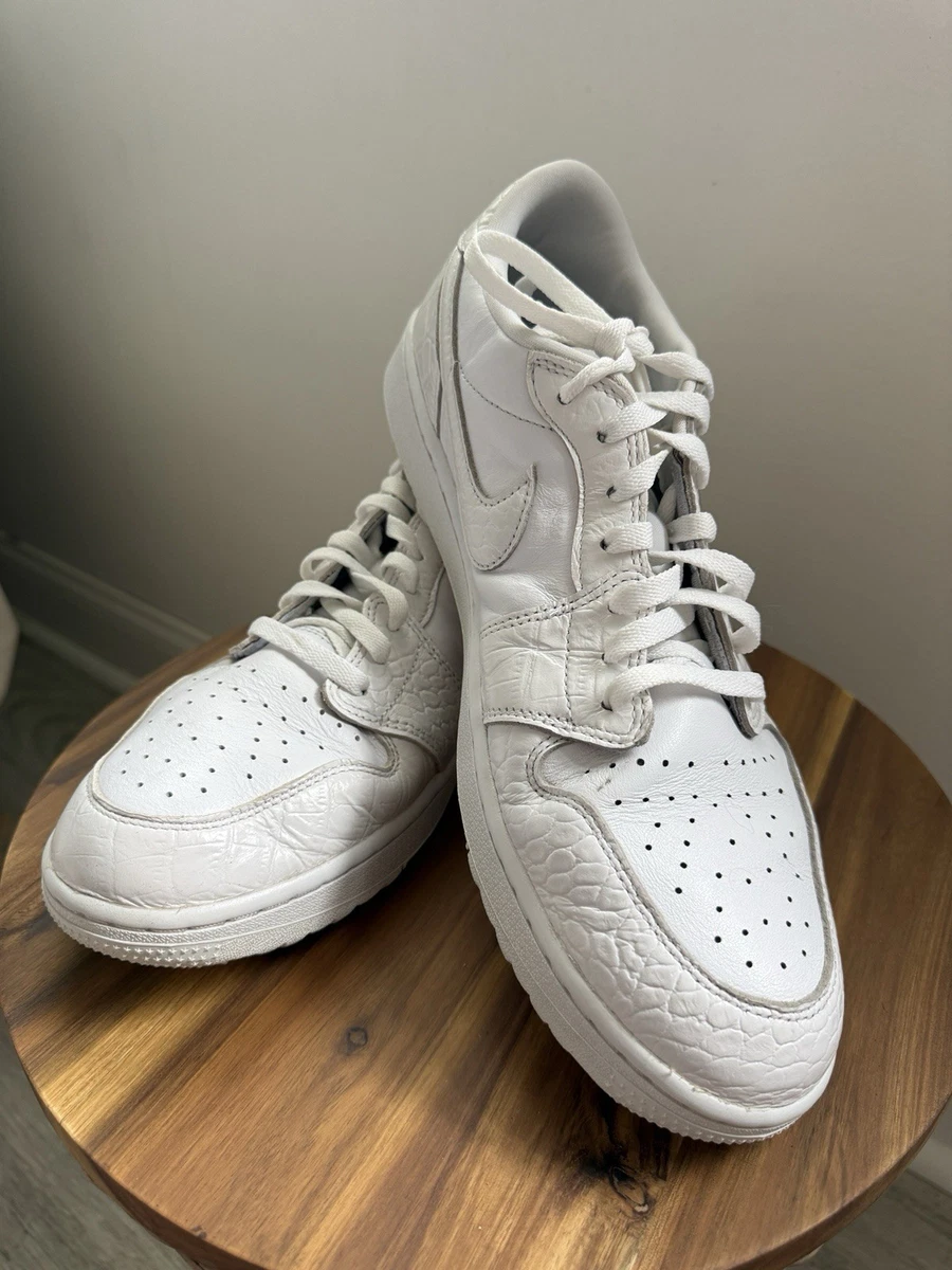 Jordan 1 Golf Low White Crocodile | eBay