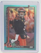JOE BURROW 2025 TOPPS CHROME FOOTBALL AQUA REFRACTOR /299 BENGALS Q6560