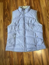 L.L. Bean Goose Down Puffer Vest Women's Size Medium Lavender Hiking Jacket