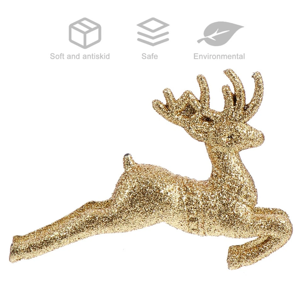 12 Pcs Decori Albero Addobbi Arredamento Tavolo Renna Decorazioni - Immagine 4 di 4