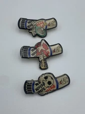 VINTAGE Prit Stick Pin Job Lot Badge Bundle x3 Gold Tone Retro Costume Jewellery