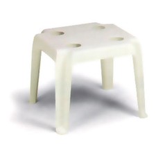 Grosfillex 99018004 18 in Square White Oasis Low Table