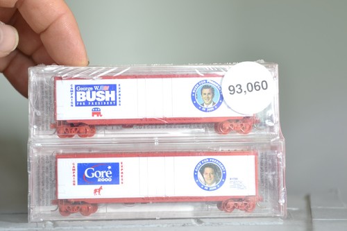 93060 MICRO TRENES ESCALA N BUSH GORE CAJA COCHE PAQUETE DE 2 CAMPAÑA EXPRESS 2000 | Condition: Used