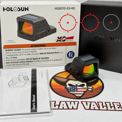 Holosun 507C X3, 2 MOA Red Dot + 32 MOA Circle, RMR Footprint