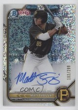 2022 Bowman Chrome Prospect Speckle Refractor 102/299 Matt Fraizer Auto 13qg