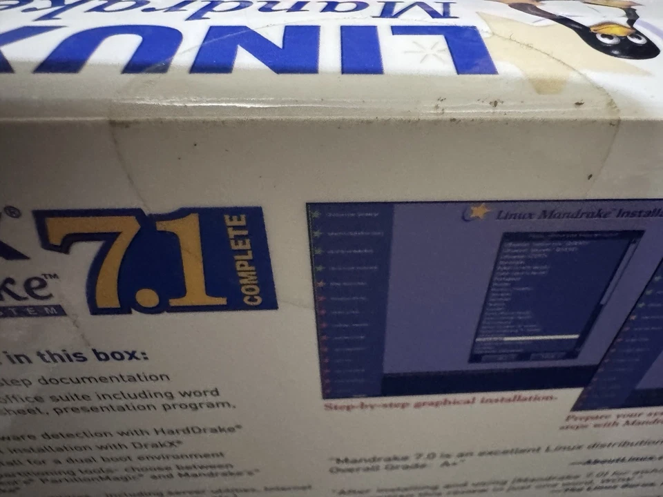 Linux Mandrake 7.1 Complete Big Box NIB 2000 Vintage Software - Image 3 of 4