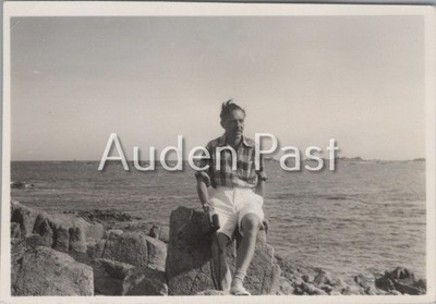 Mid Century Man Coastal Snapshot Photograph Velox Print Camera