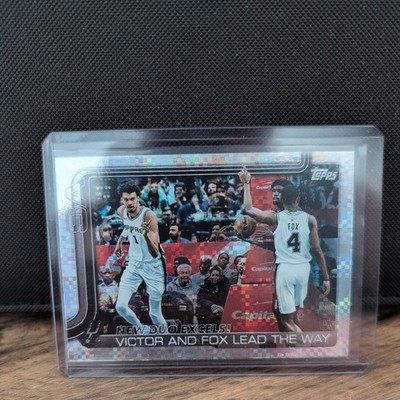 Victor Wembanyama De Aaron Fox Topps Flagship X Refractor Neu Duo Excels Spurs