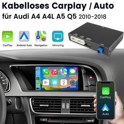 Wireless CarPlay Android Auto Module Mirrorlink BT for Audi A4 A5 Q5 S4 S5 MMI3G