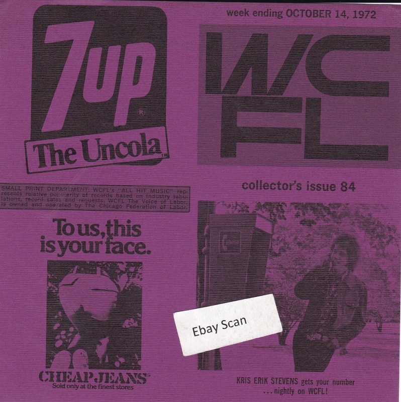WCFL Chicago Top 40 Radio Music Survey 10-14-72