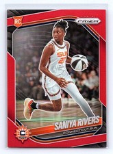 Saniya Rivers 2025 Panini Prizm WNBA #131 Red Prizms #/299 Rookie