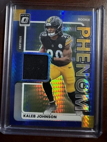 2025 Donruss Optic Kaleb Johnson Blue Hyper (RAW)