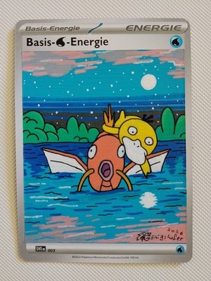 Unique Magikarp And Psyduck Pokemon Card Hand Painted By: Königshofer