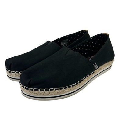 BOBS from Skechers Memory Foam Black Espadrille Size 8W