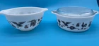 Vtg Pyrex Americana # 472 1-1/2 Pt w/ Lid & 441 Cinderella Casserole Dish USA