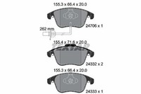 Textar Bremsbelagsatz, Scheibenbremse 2470601 FüR Audi