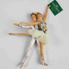 Kurt Adler Ballerina Couple Ornament - Ballet Dancers Figurine New W/Tag