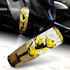 150mm Yellow Rose Flowers Glitter Gear Stick Shift Knob Lever Shifter W Adapter 150mm Yellow Rose Flowers Glitter Gear Stick Shift Knob Lever Shifter W Adapter