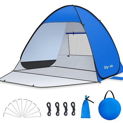 Glymnis Pop Up Beach Tent Instant Portable Sun Shade Shelter (L) 3-4 Persons ...