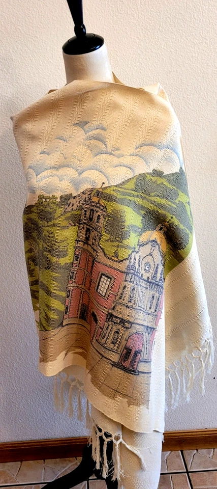 Virgen de Guadalupe Rebozo Religioso, chal, pashmina, bufanda, chal / envoltura Foto 3 de 4