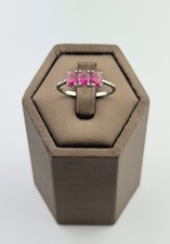Ruby 10k Gold Ring Vintage and Hallmarked White Gold Ring