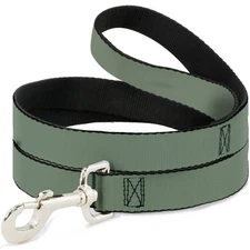 Dog Leash Khaki Green NARROW 0.5"