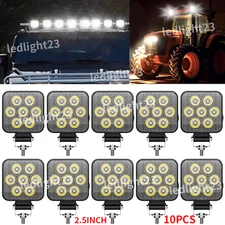 10PC 2.5" inch square LED Work Lights Spot Flood Fog Driving Lamp Offroad SUV