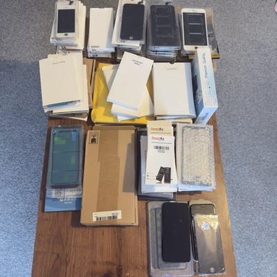 77x Handy Bildschirme & Akkus Restposten iPhone Samsung Werkstatt Lager