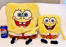 Nickelodeon SpongeBob SquarePants Plush Lot of Two 18" 2010 and 14" 2011 